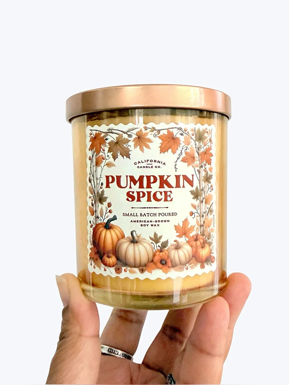Leoben Company Pumpkin Spice Scented Candle - Gold